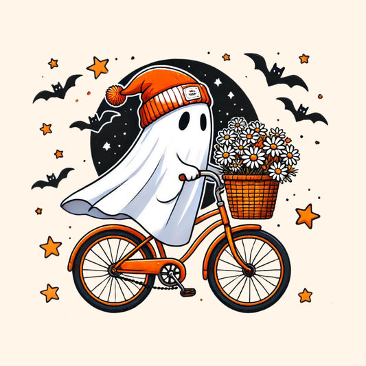 Cute Bicycle Ghost