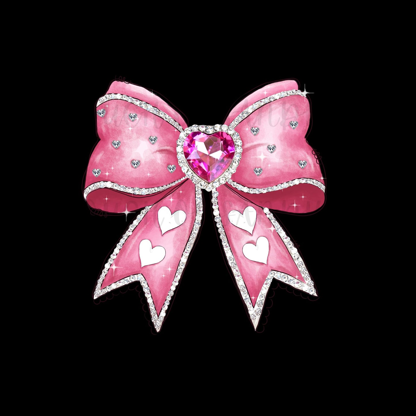 Pink Bejeweled Bow