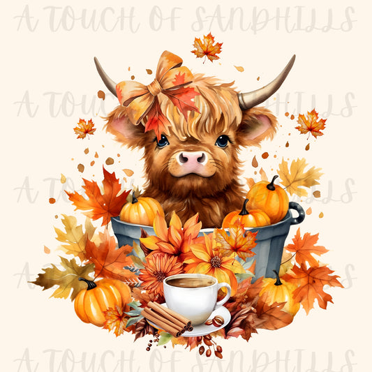 Fall Cow In Tub