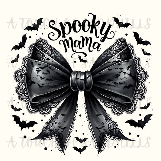 Spooky Mama Bat Bow