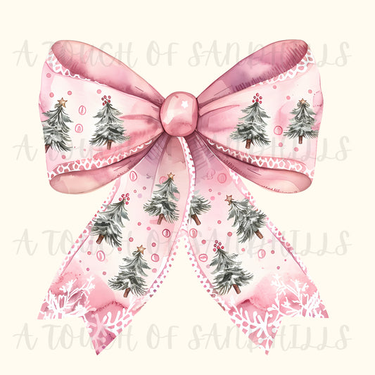 Christmas Tree Pink Bow