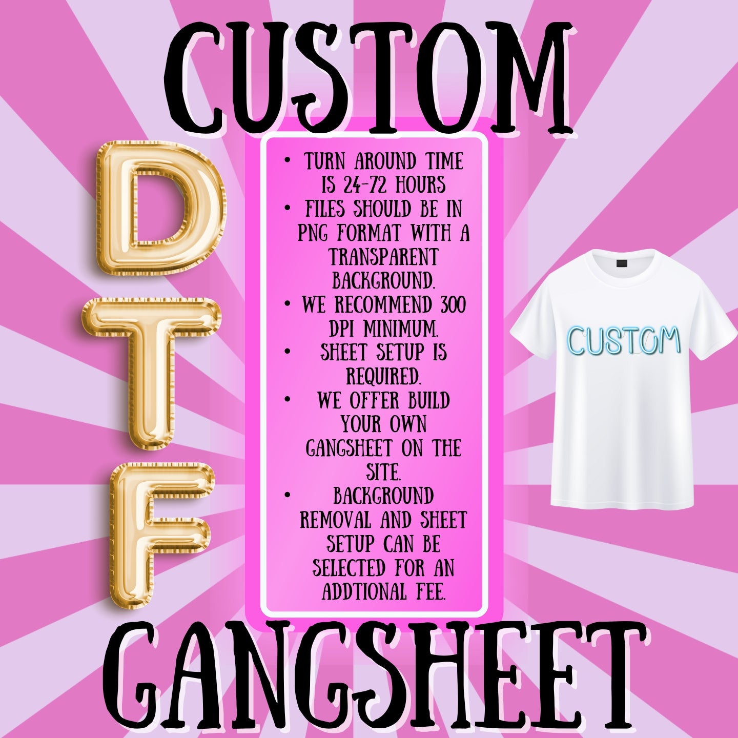 Custom DTF Gang Sheet