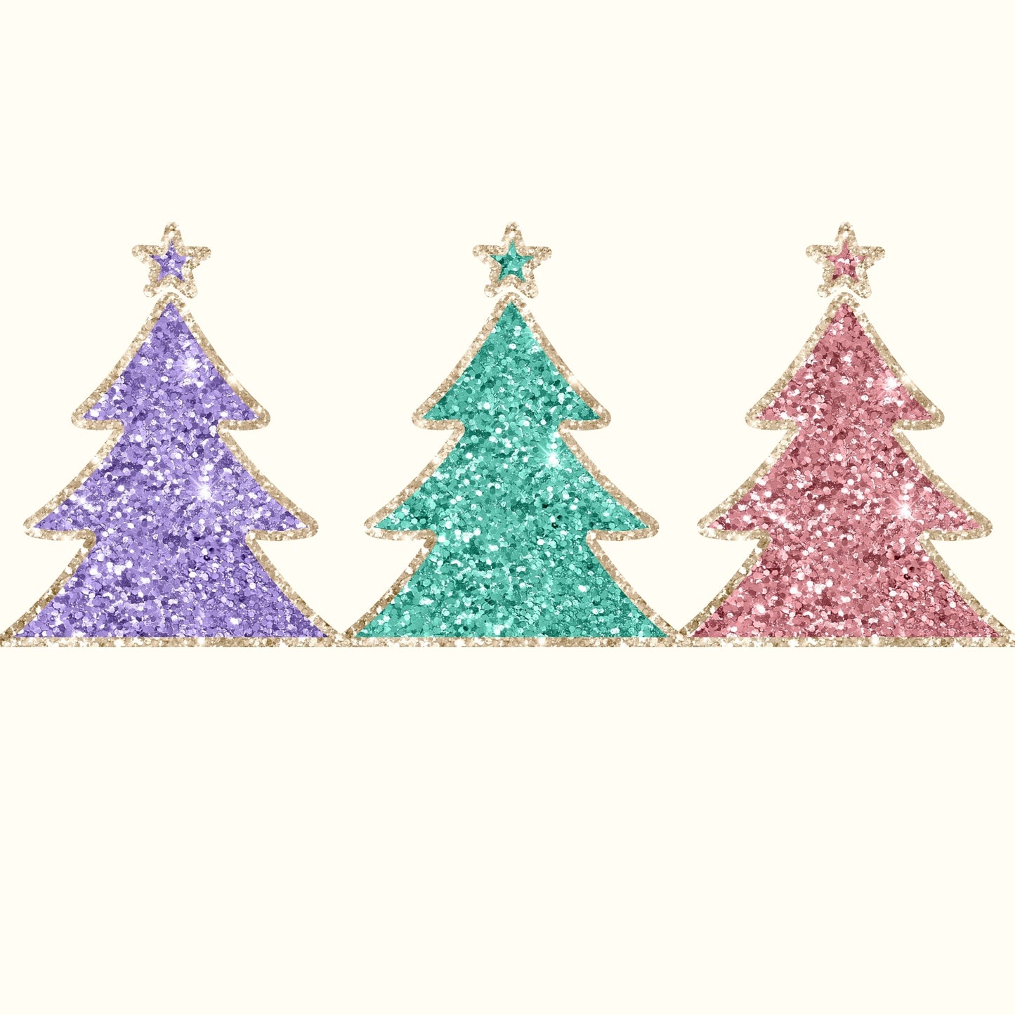 Faux Glitter Trees